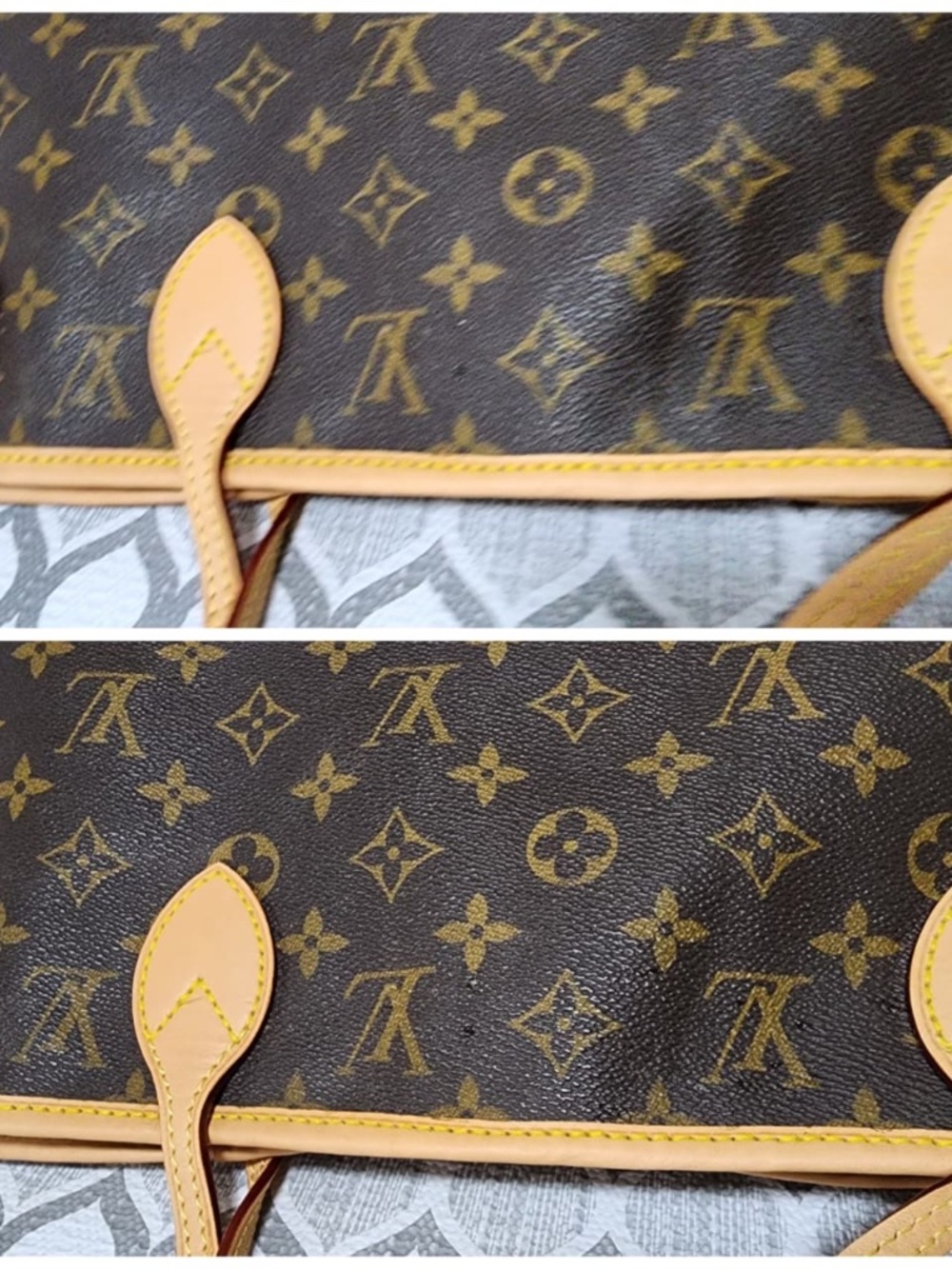 Authentic LOUIS VUITTON Monogram Canvas Neverfull MM Tote Bag Brown/Beige - Picture 10 of 15